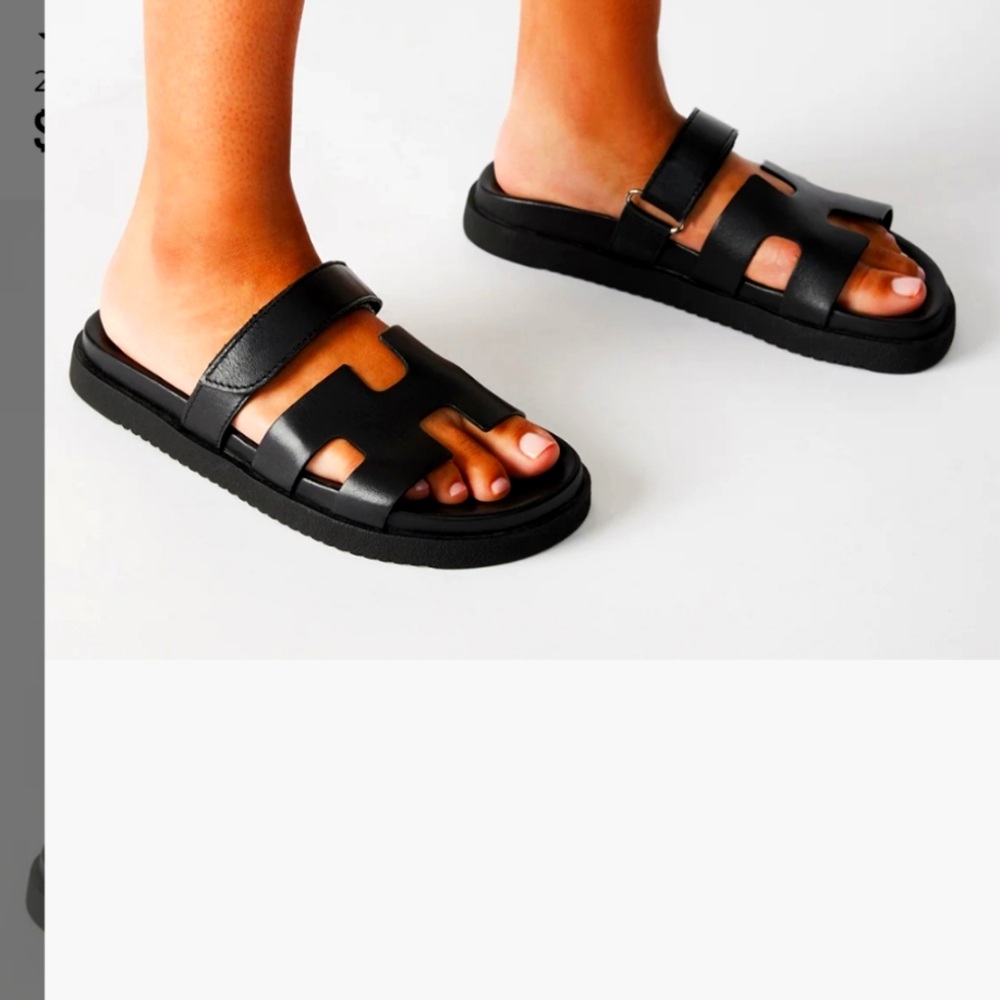 Steve Madden MAYVEN BLACK LEATHER sandals